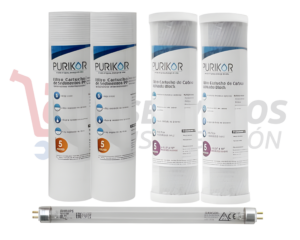 SKU: KIT12-FB3UV Serie: Kit de mantenimiento para sistemas de filtración básica UV (POU)